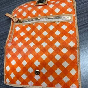 Orange Checkered Women's Bag